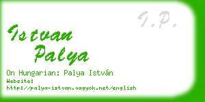 istvan palya business card