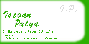 istvan palya business card